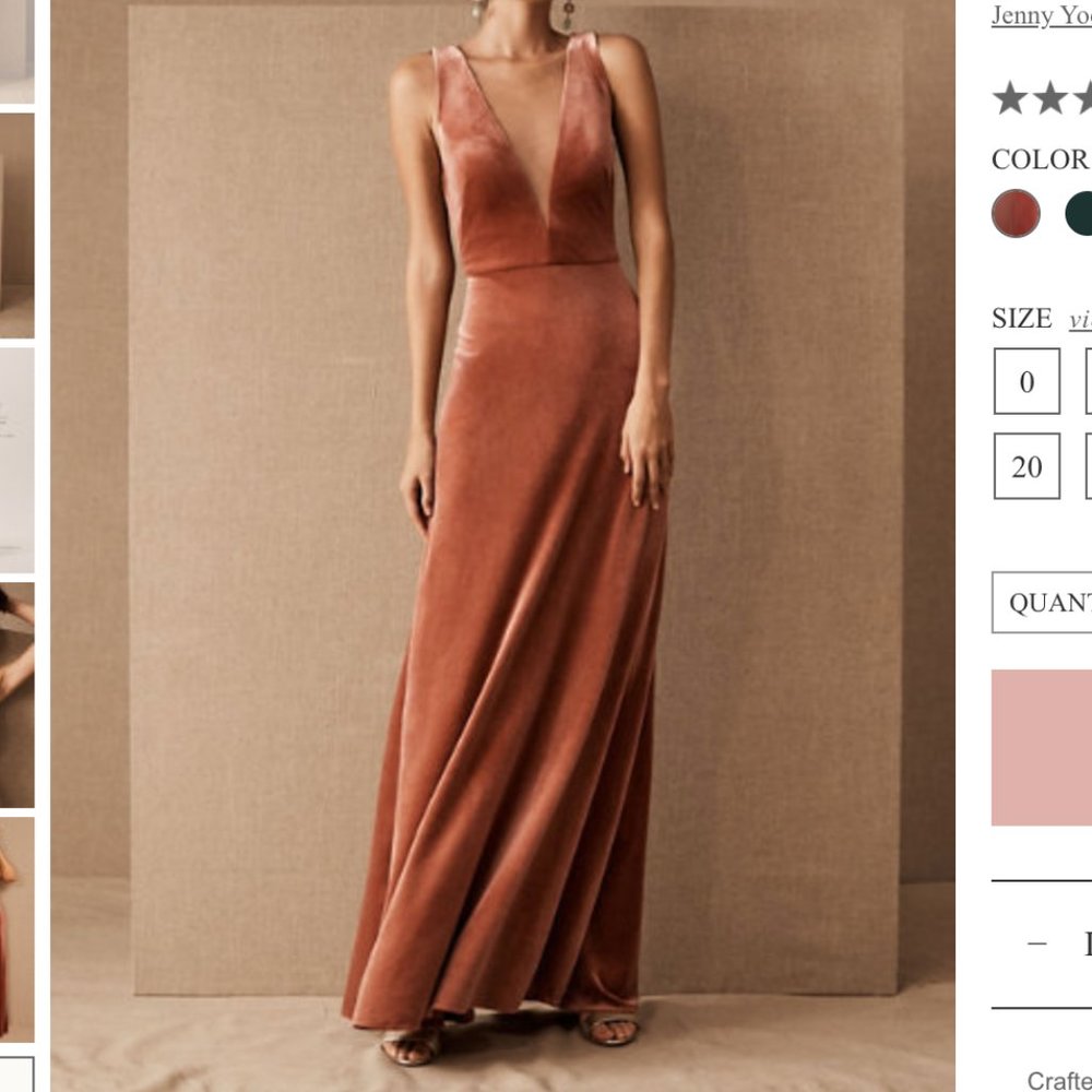 Jenny Yoo Logan Velvet Maxi Dress